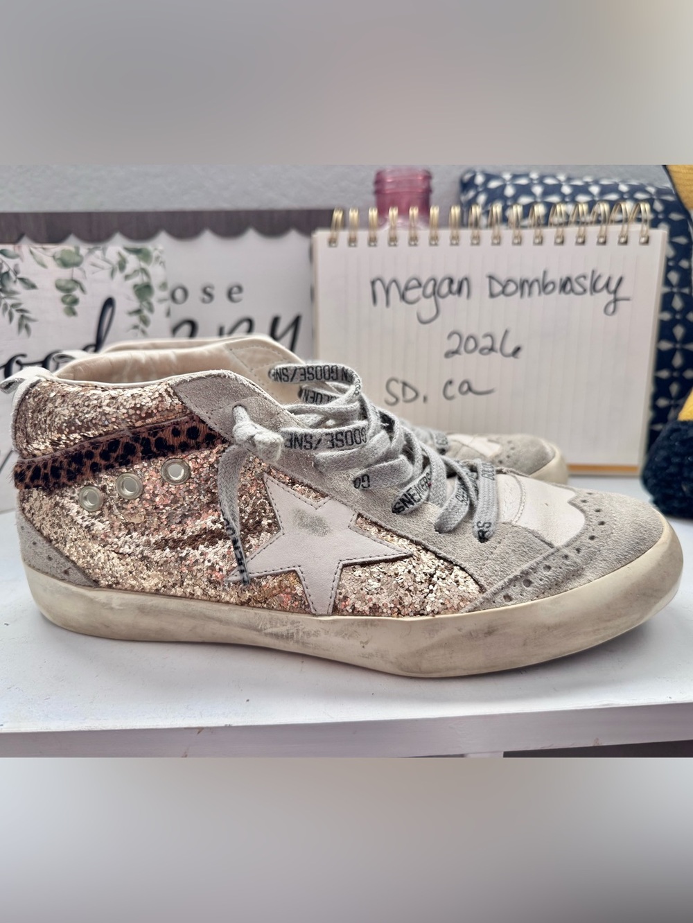 Golden Goose Gold Glitter Neutral tongue private edition euro 38